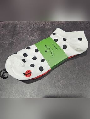 Kate Spade Polka Dot Lady Bug Low Cut Socks Set Of 3